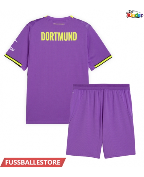 Günstige Borussia Dortmund 3rd trikot Kinder 2026-27 Kurzarm (+ Kurze Hosen)